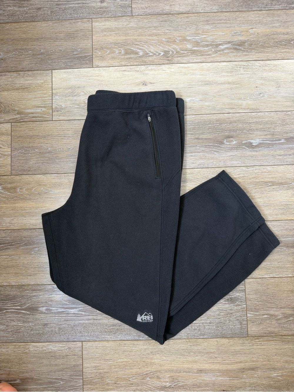 REI Coop Black Fleece Pants with Zipper Pocket Sz XL